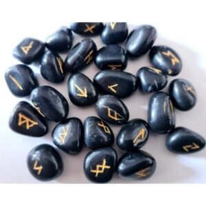 Black Agate Rune Set