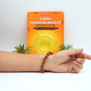 5 MUKHI RUDRAKSHA BRACELET (Adjustable Sliding Knot) by Gangtarang® with Lab Certificate