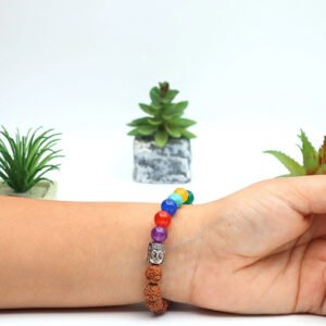 7 CHAKRA ft. RUDRAKSHA BRACELET by Gangtarang® with Lab Certificate