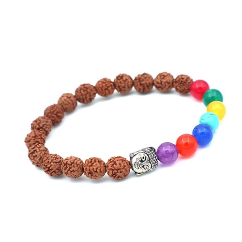 7 CHAKRA ft. RUDRAKSHA BRACELET by Gangtarang® with Lab Certificate - Image 2