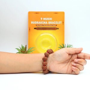 9 MUKHI RUDRAKSHA BRACELET (Adjustable Sliding Knot) by Gangtarang® with Lab Certificate