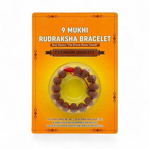 9 MUKHI RUDRAKSHA BRACELET (Adjustable Sliding Knot) by Gangtarang® with Lab Certificate - Image 3
