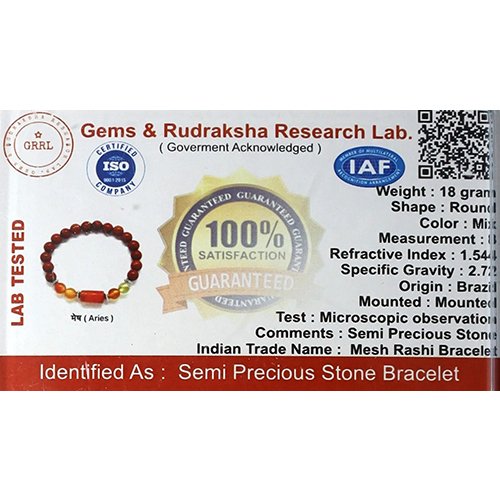 ARIES ( मेष ) RASHI BRACELET by Gangtarang® with Lab Certificate - Image 5