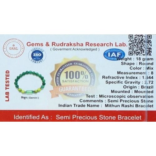 GEMINI ( मिथुन ) RASHI BRACELET by Gangtarang® with Lab Certificate - Image 5