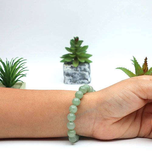 GREEN AVENTURINE BRACELET by Gangtarang® with Lab Certificate