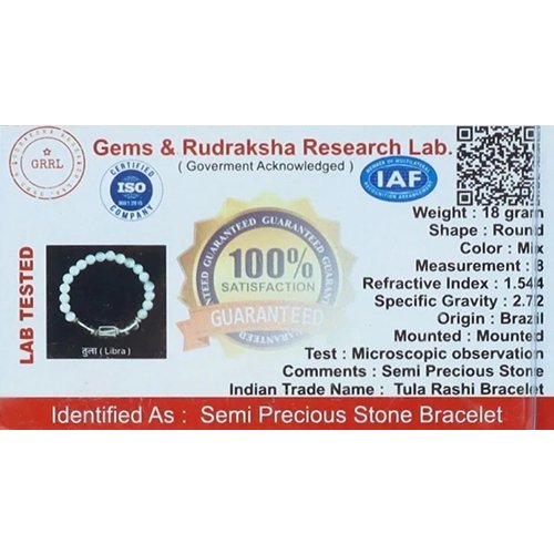 LIBRA ( तुला ) RASHI BRACELET by Gangtarang® with Lab Certificate - Image 5