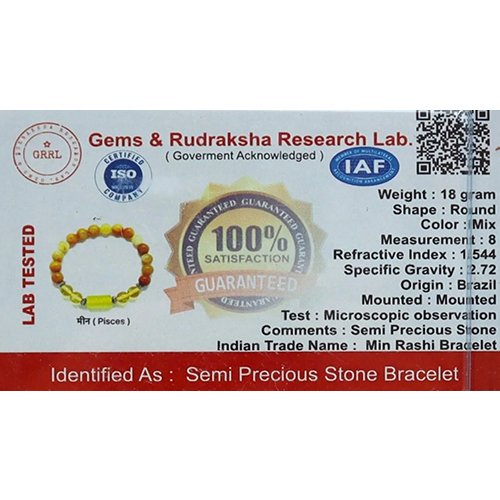 PISCES ( मीन ) RASHI BRACELET by Gangtarang® with Lab Certificate - Image 5