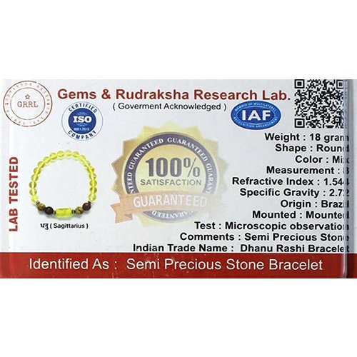 SAGITTARIUS ( धनु ) RASHI BRACELET by Gangtarang® with Lab Certificate - Image 4