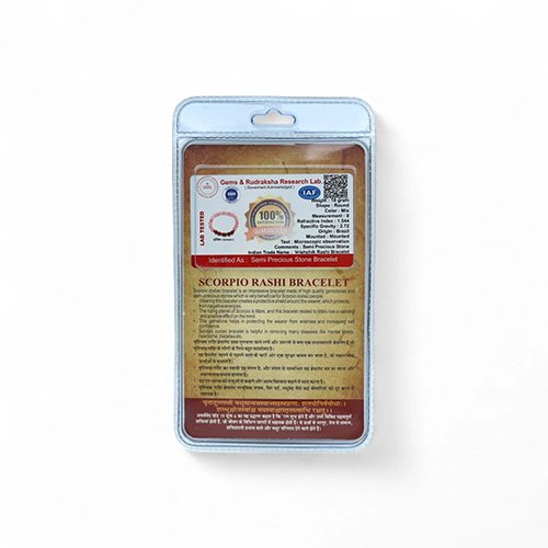 SCORPIO ( वृश्चिक ) RASHI BRACELET by Gangtarang® with Lab Certificate - Image 3