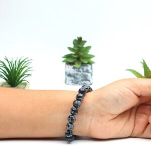 SNOWFLAKE OBSIDIAN BRACELET by Gangtarang® with Lab Certificate