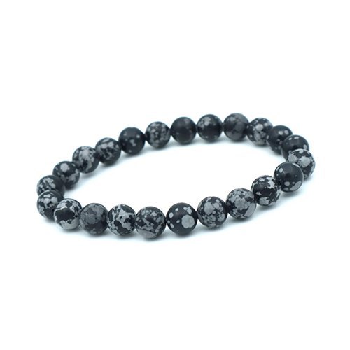 SNOWFLAKE OBSIDIAN BRACELET by Gangtarang® with Lab Certificate - Image 2