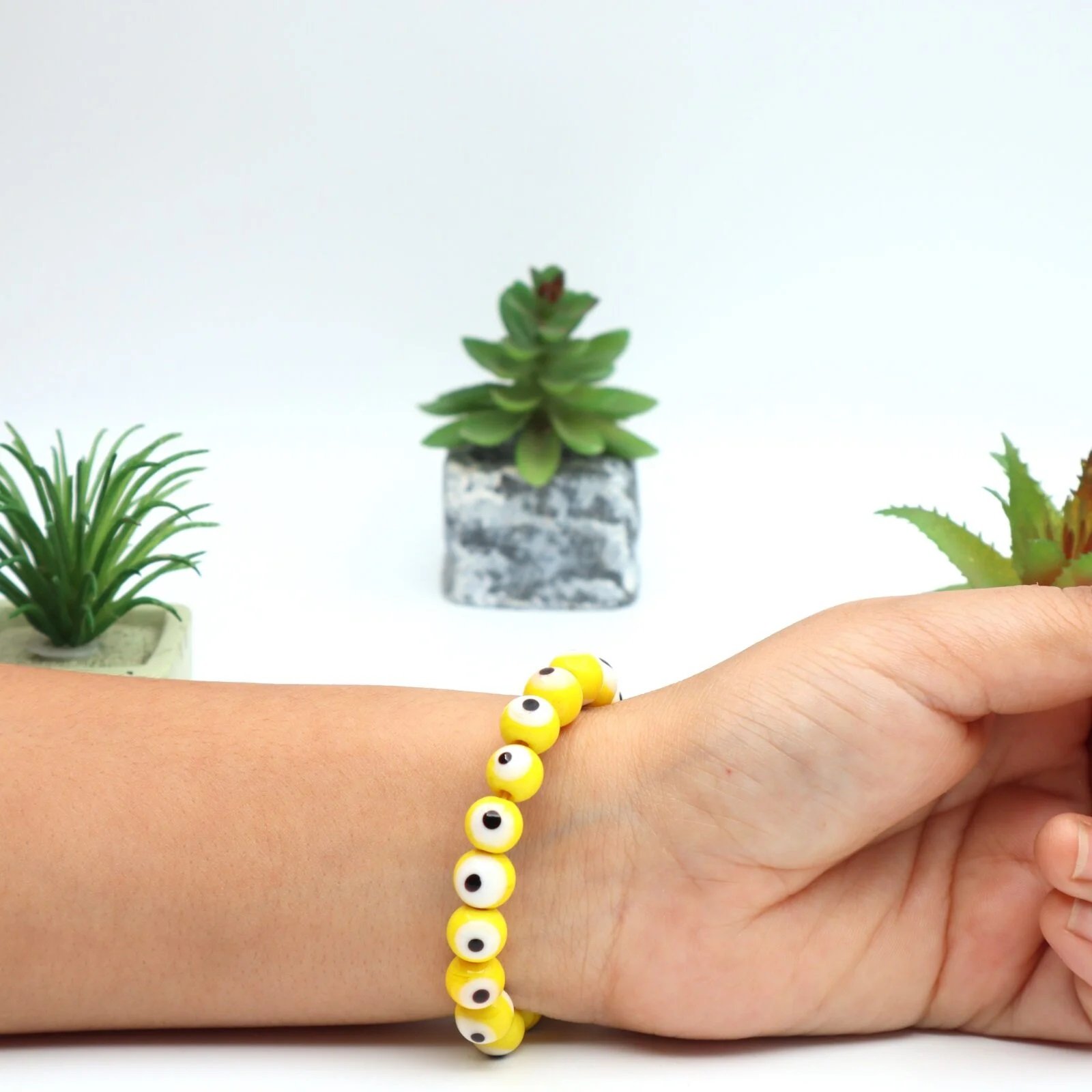 YELLOW EVIL EYE BRACELET by Gangtarang® with Lab Certificate