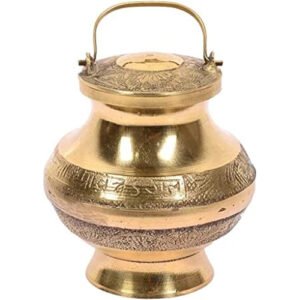 GANGAJAL BRASS KALASH with Handle by Gangtarang®