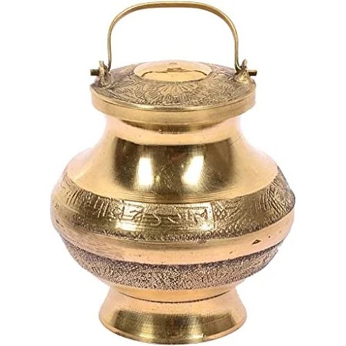 GANGAJAL BRASS KALASH with Handle by Gangtarang®
