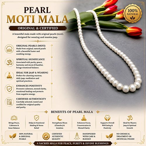 PEARL MOTI MALA 8mm by Gangtarang® - Image 2