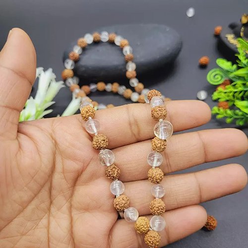 RUDRAKSHA-SPHATIK MALA 6mm by Gangtarang® - Image 2
