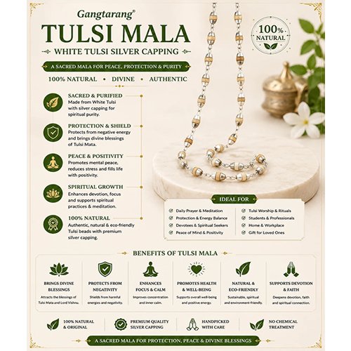 WHITE TULSI MALA by Gangtarang® - Image 2