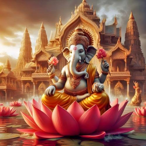 Lord Ganesha’s right-sided trunk or left-sided trunk