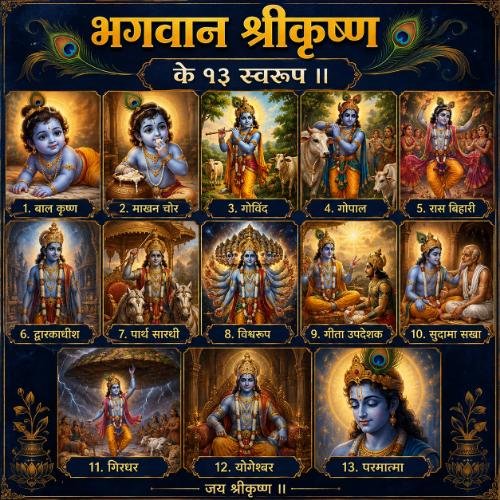The 13 Forms of Lord Shri Krishna